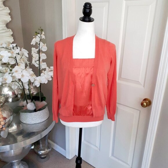 NWOT "When in doubt, wear pink!" Bundle x2 - Banana Republic tank & cardigan - Picture 12 of 13